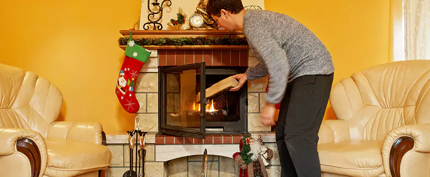 Rusted Metal Fireplace Restoration in Clinton, Utah